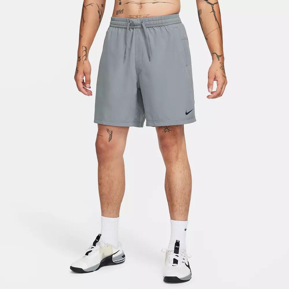 Mens Nike DriFit Form 7-in Unlined Woven Short, Men's, Size: Large, Smoke Gray Black Product Image