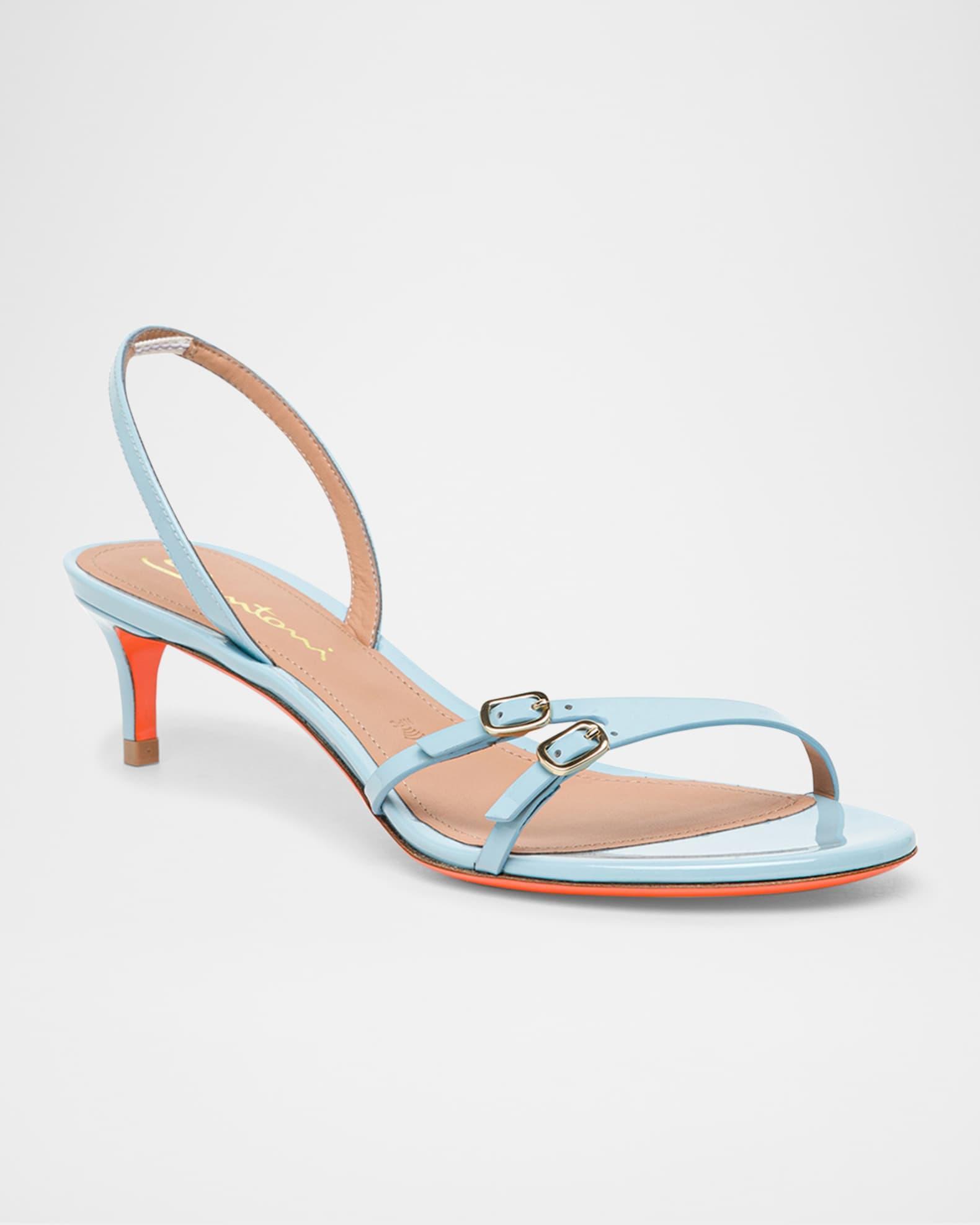 Virna Buckle Patent Leather Sandals Product Image