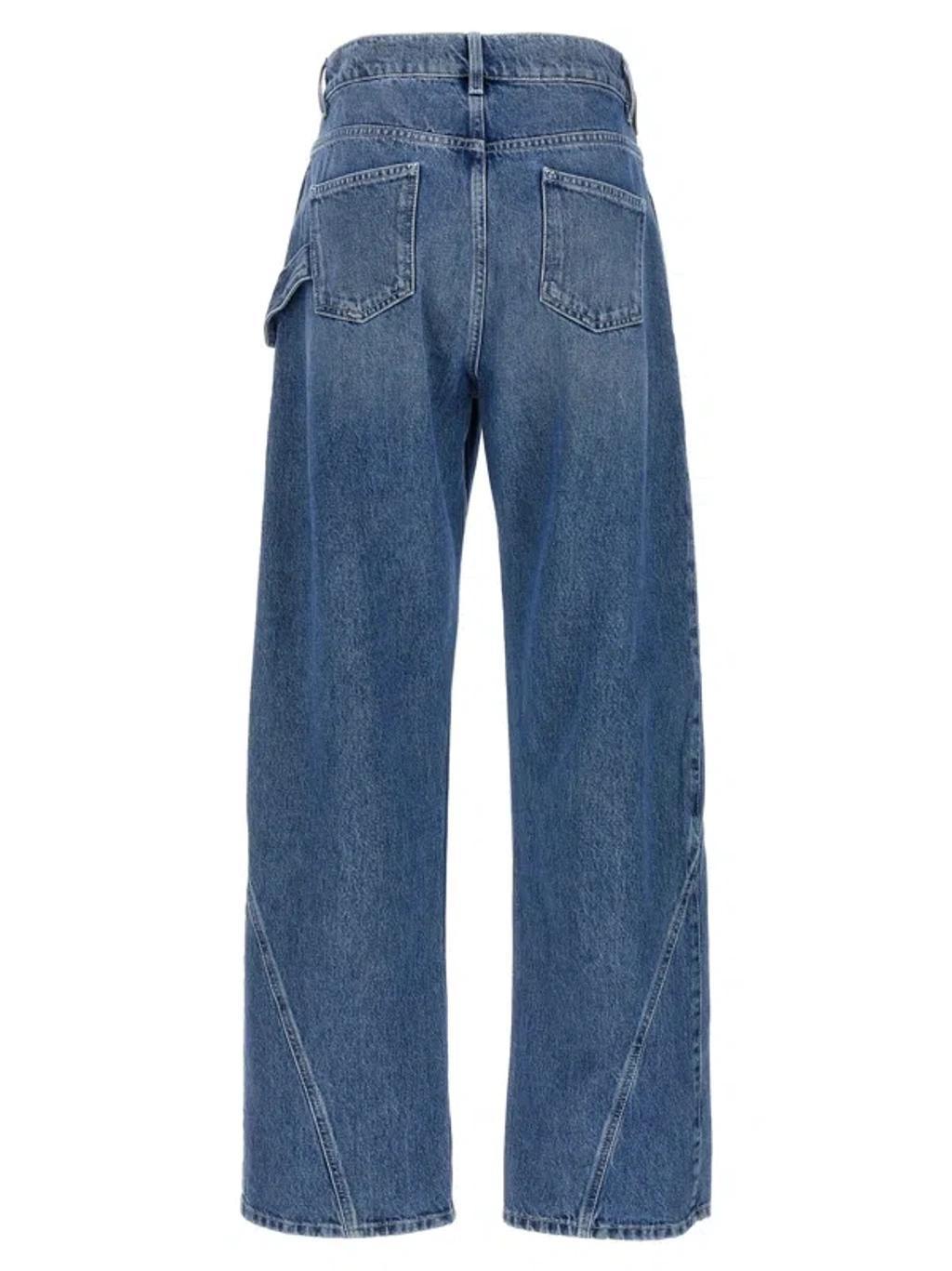 JW ANDERSON Twisted Leg Workwear Jeans In Blue Product Image