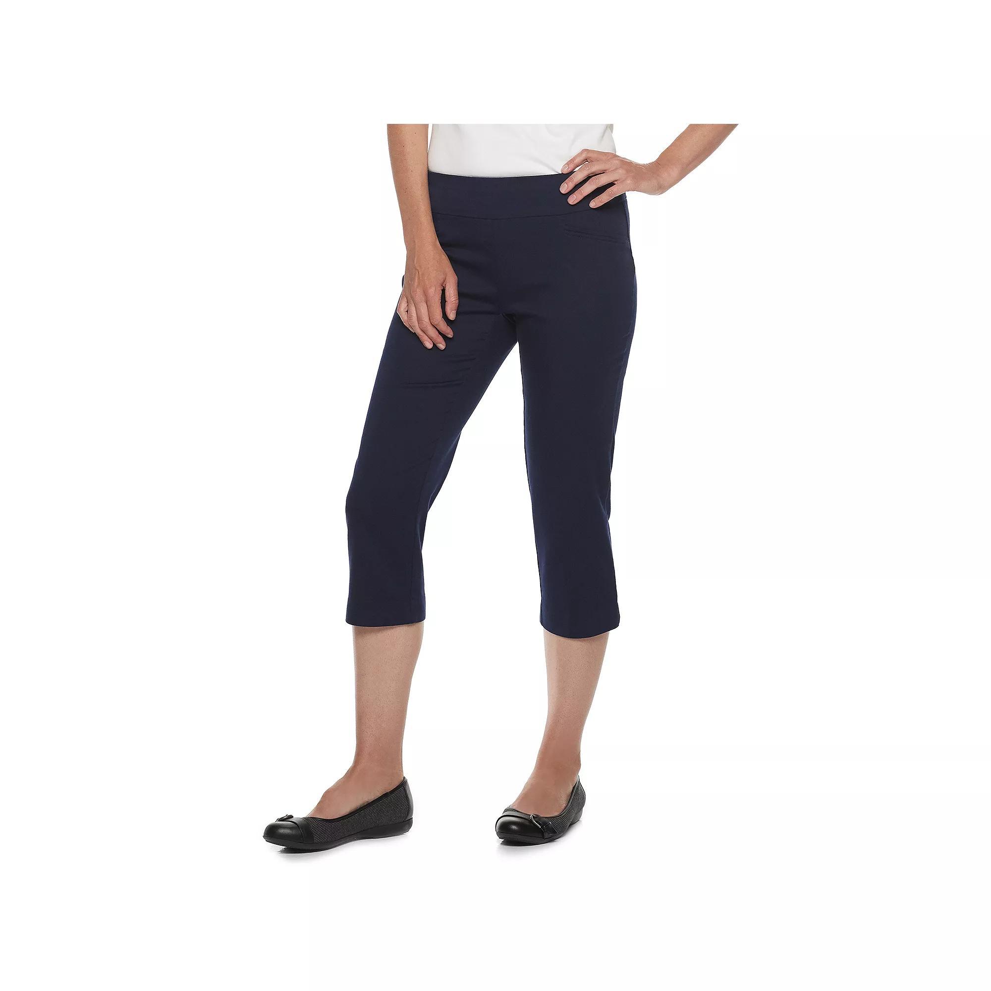 Women's Croft & Barrow® Effortless Stretch Capri Pants, Size: 14, White Product Image