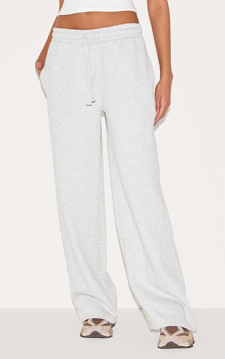 Ash Grey Premium Wide Leg Sweatpants Product Image