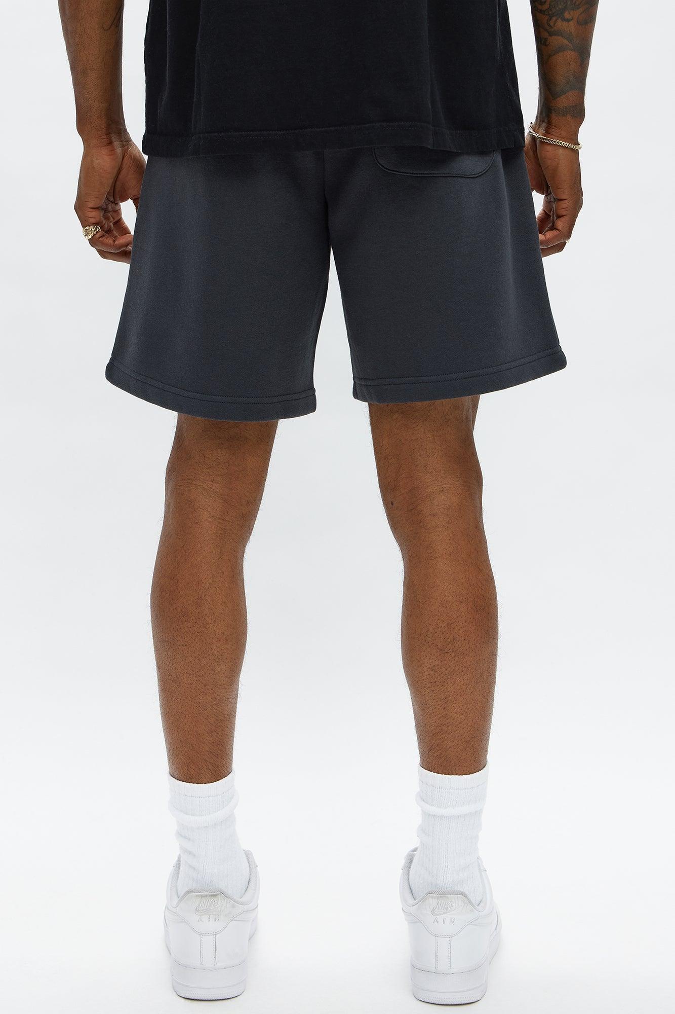 Tyson Relaxed Hit Up Applique Shorts - Charcoal Product Image