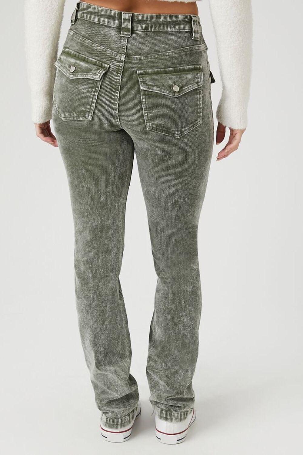Acid Wash Corduroy Cargo Pants | Forever 21 Product Image