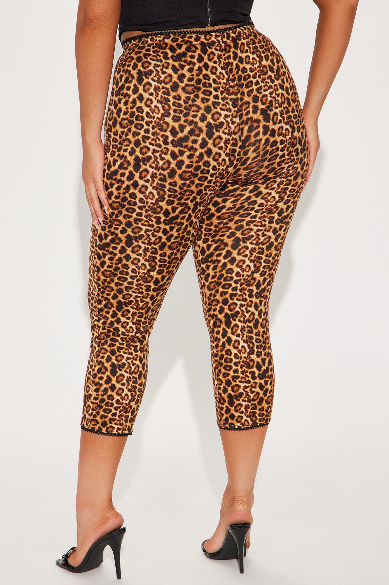 Mila Leopard Capri Legging - Brown/combo Product Image