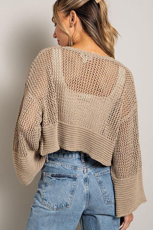 Eyelet Knit Cardigan Product Image