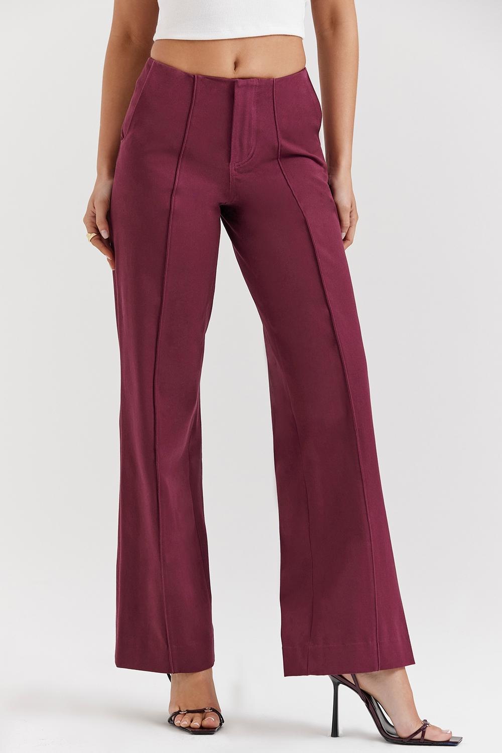 Rivi Wine Straight Leg Trousers Product Image