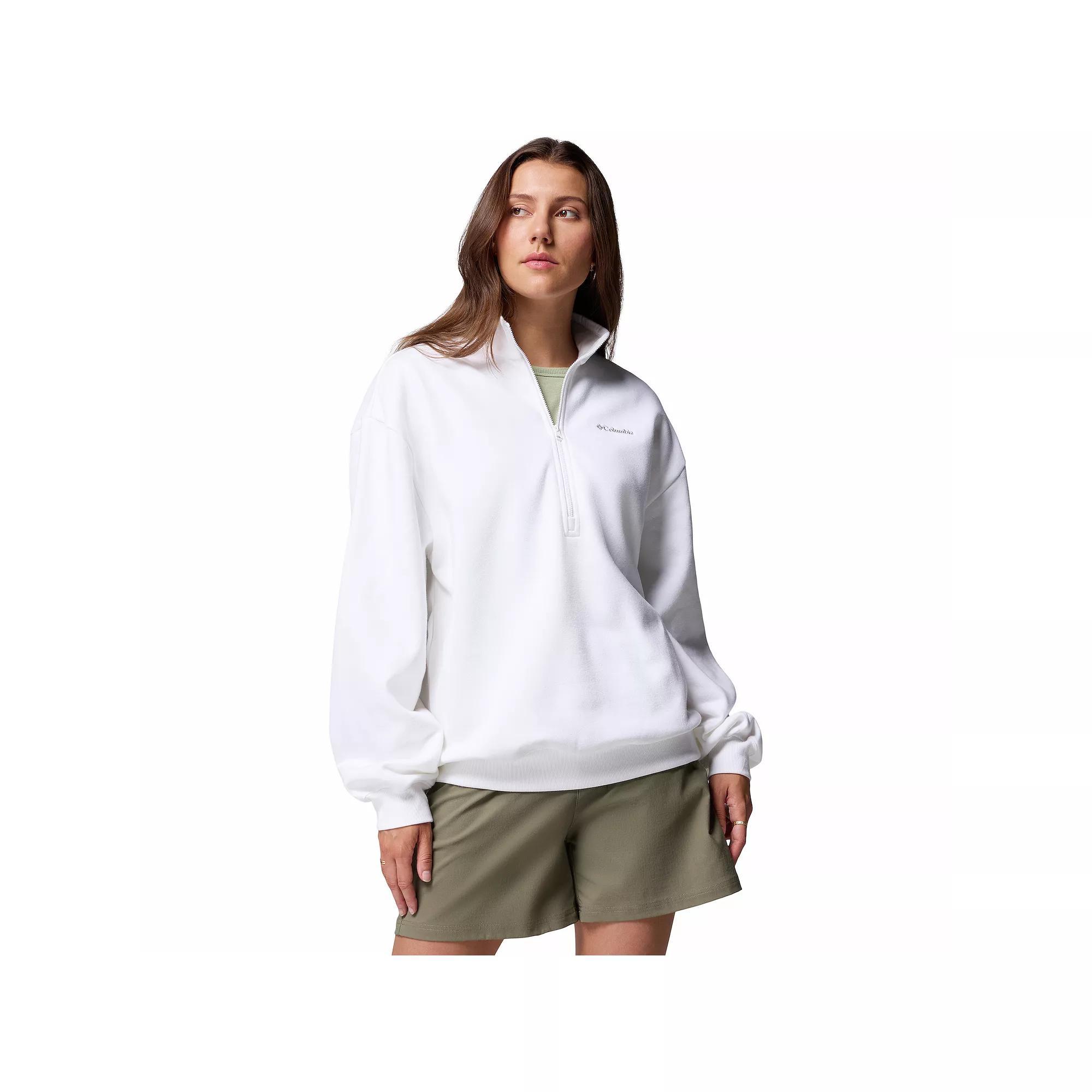 Women's Columbia Aldermore Half Zip Knit Pullover, Size: Medium, White Product Image