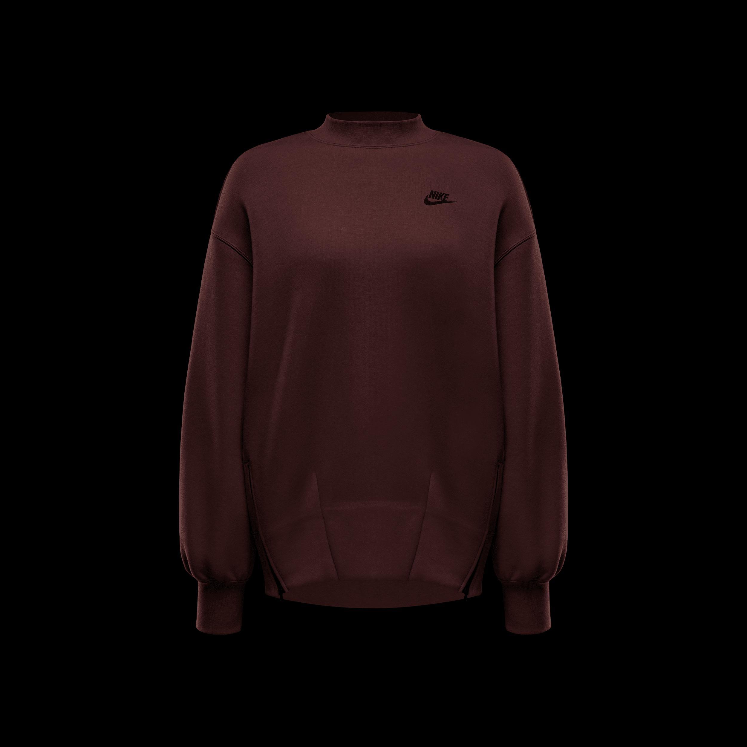 Women's Nike Sportswear Tech Fleece Oversized Crew-Neck Sweatshirt Product Image