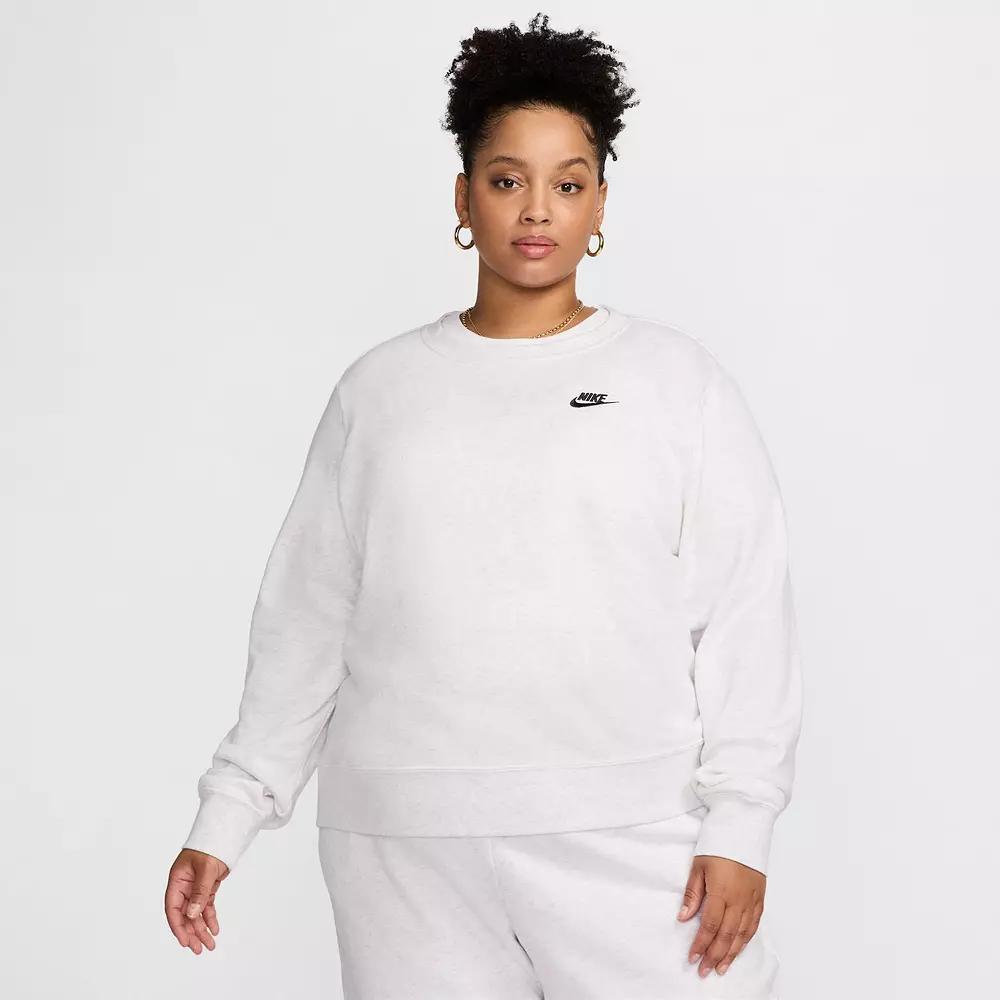 Plus Size Nike Club Fleece Crewneck Sweatshirt, Women's, Size: 3XL, Birch Grey Product Image