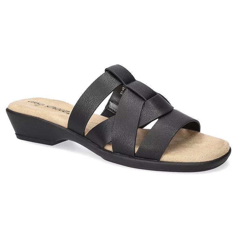 Easy Street Lakeport Women's Comfort Slide Sandals, Size: 9.5, Black Product Image