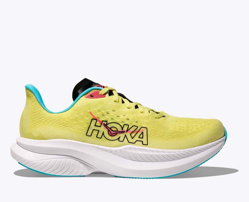 HOKA Women's Mach 6 Shoes in Black/White, Size 9 Product Image