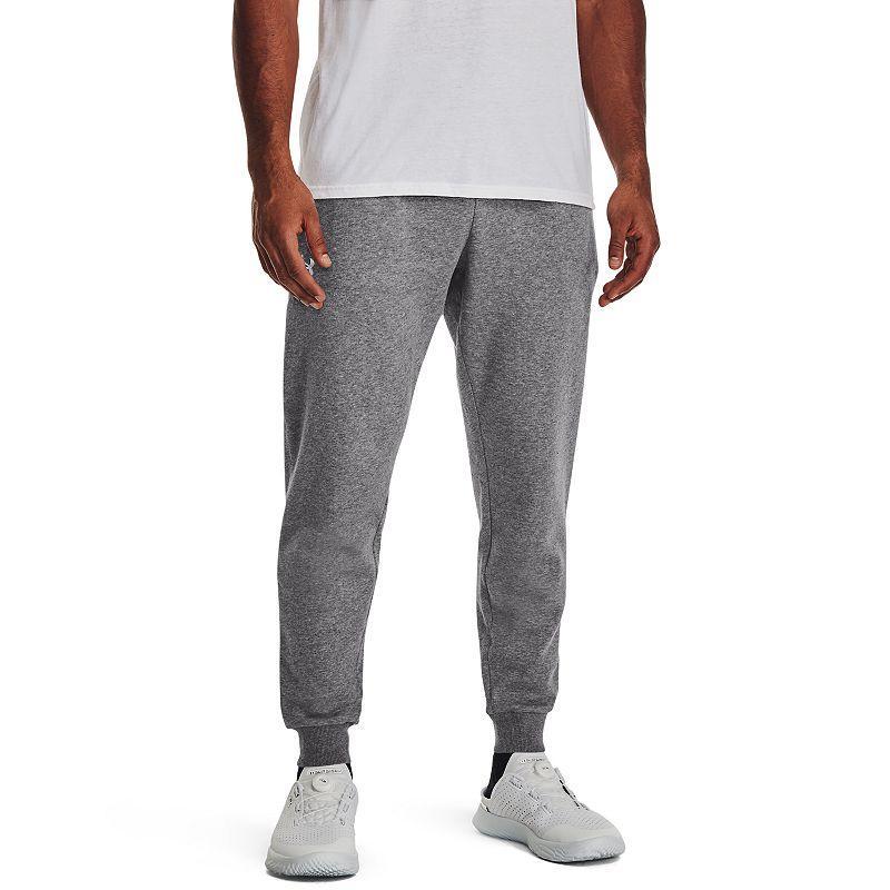 Big & Tall Under Armour Rival Fleece Joggers, Mens Castlerock Grey Product Image