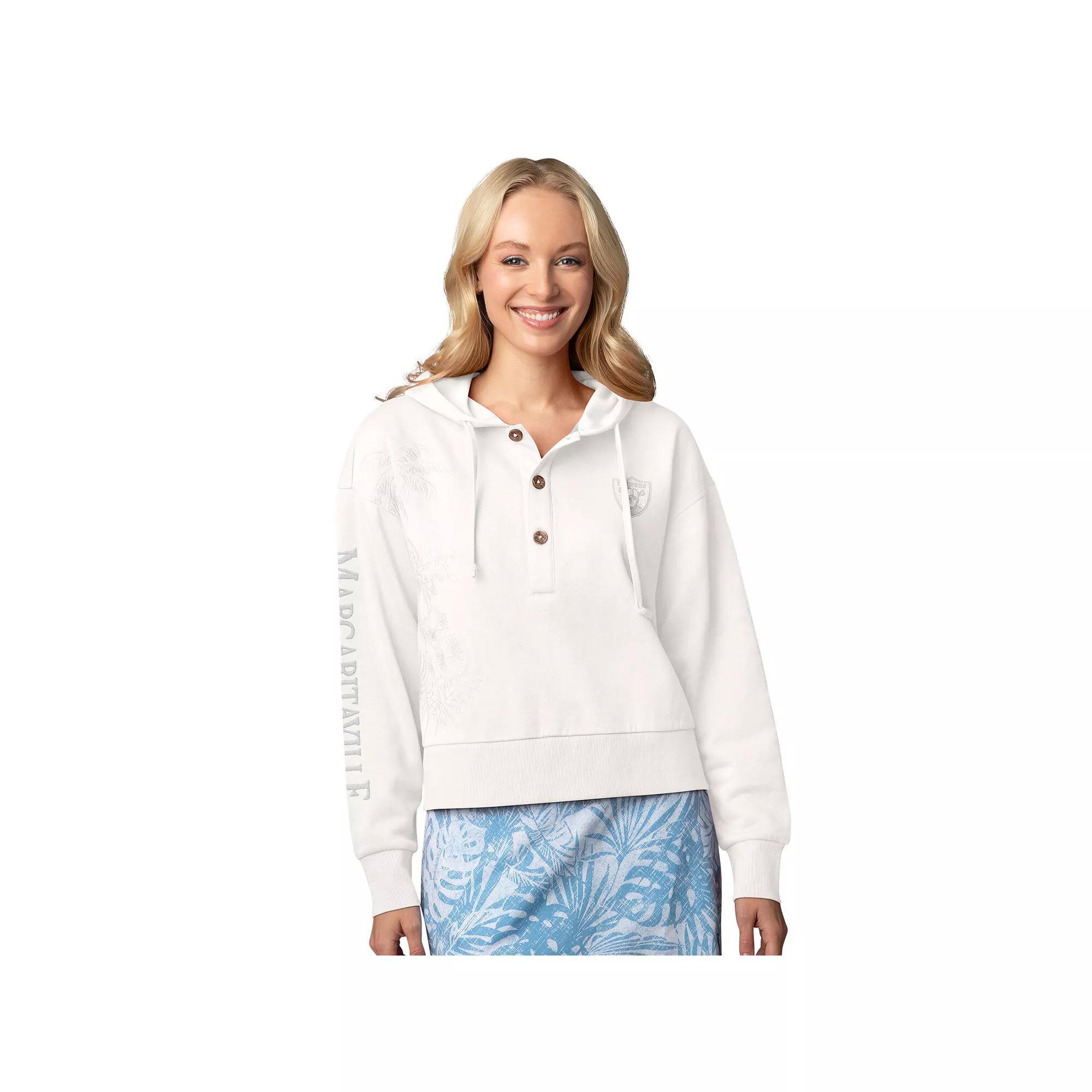 Women's Margaritaville Cream Cleveland Browns Island Dream Solid Pullover Hoodie, Size: Large, Beige Product Image