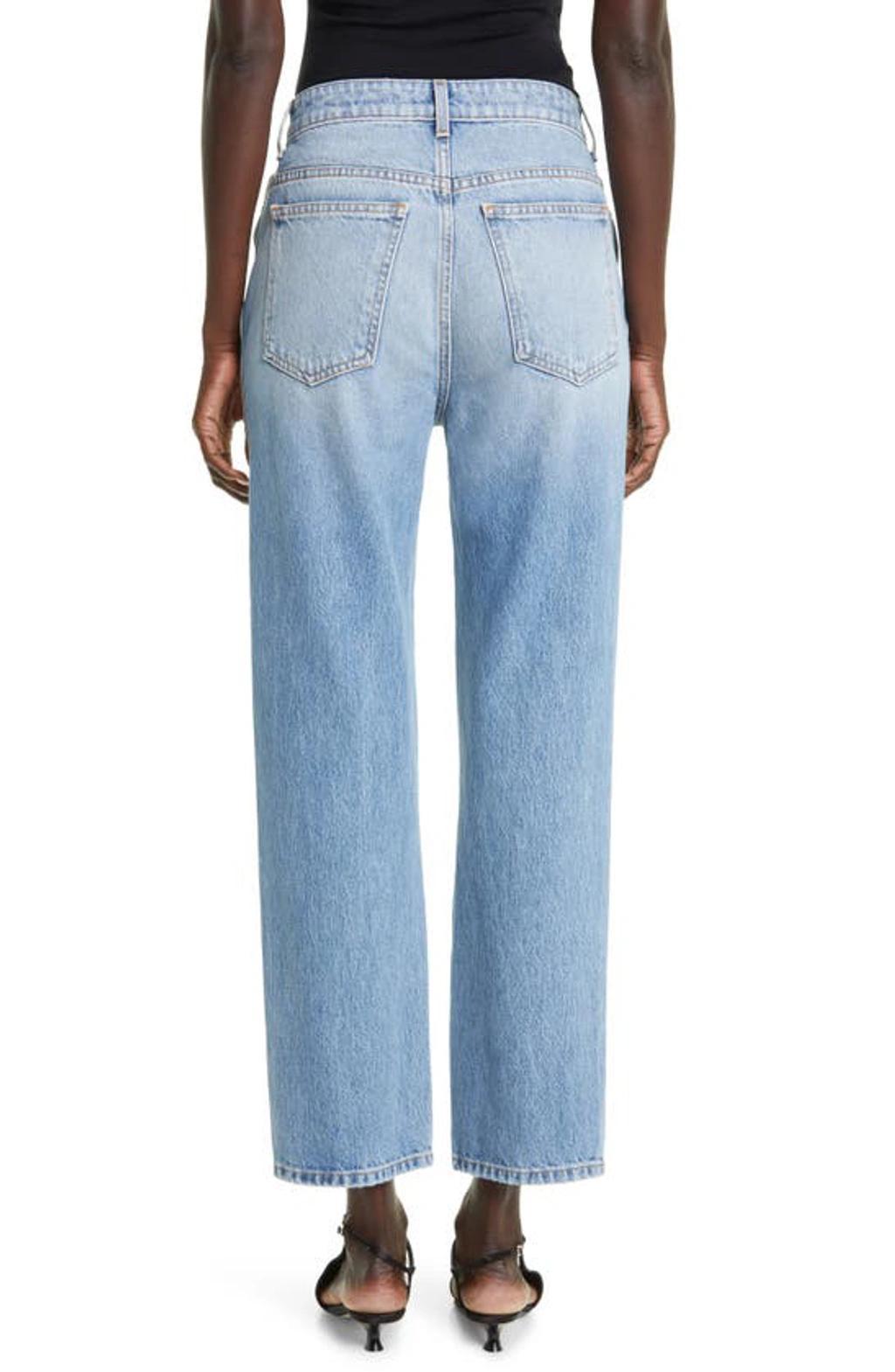 KHAITE Abigail Distressed Cropped Straight-leg Jeans In Portland Product Image