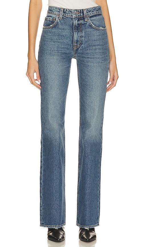 GRLFRND x Lindsi Lane Melanie Petite High Rise Boot Cut in Blue Product Image