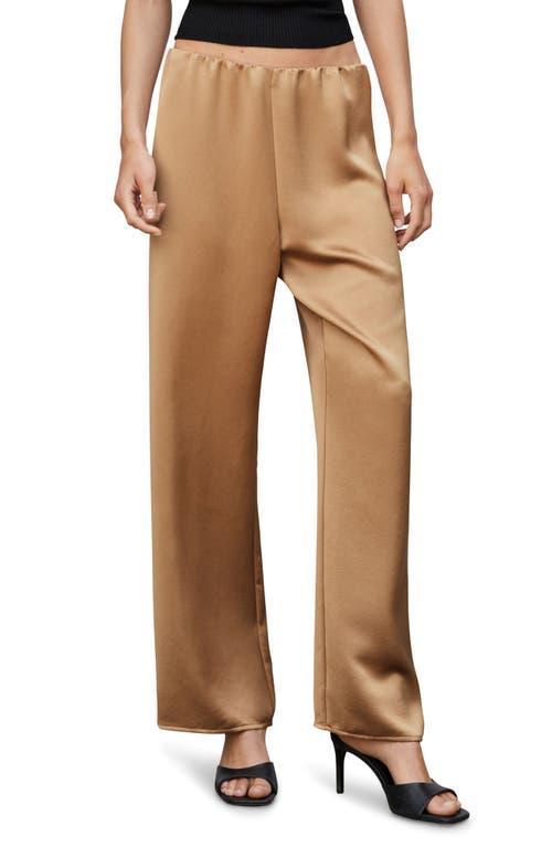 Mango wide leg elastic waist pants Product Image