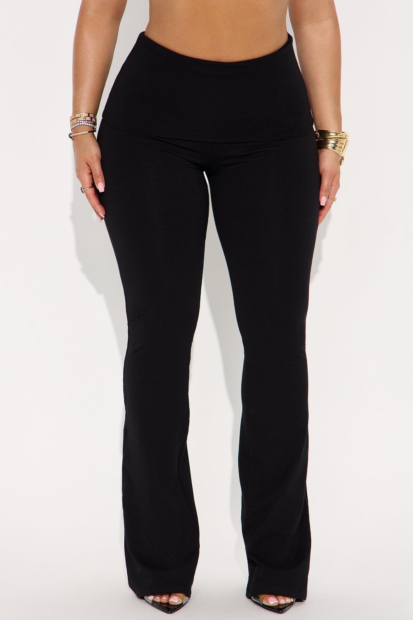 Adriana Foldover Flare Pant - Black Product Image