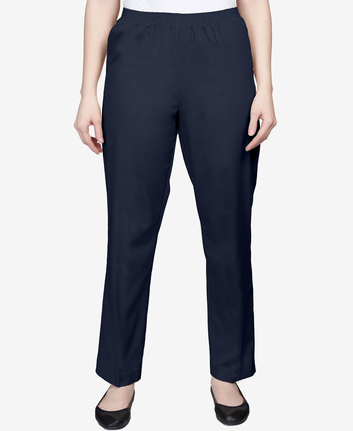 Women's Alfred Dunner Classics Twill Proportioned Pants, Size: 10, Brown Product Image