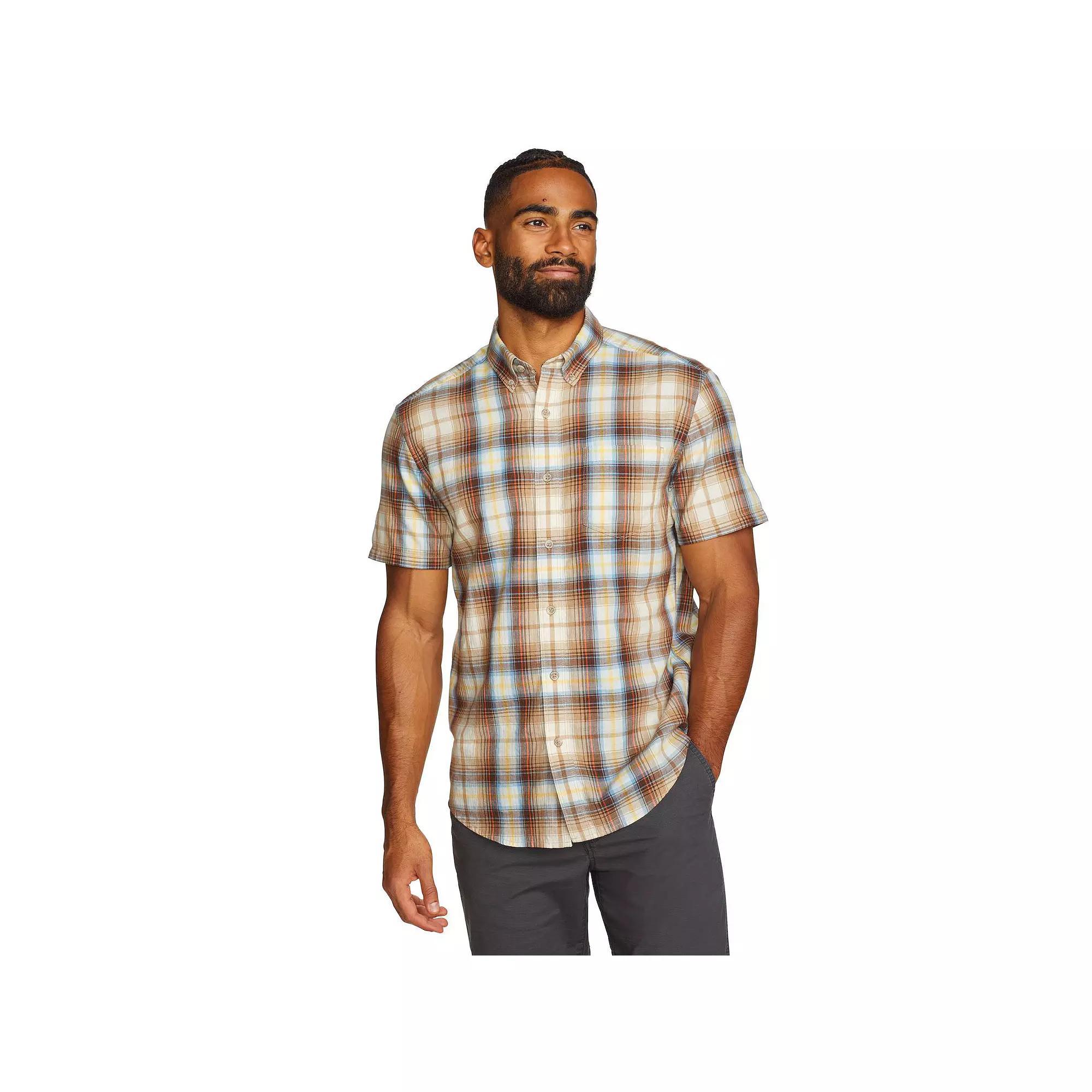 Big & Tall Eddie Bauer Short Sleeve Tidelands Button Front Shirt, Men's, Size: XL Tall, Grey Teak Product Image