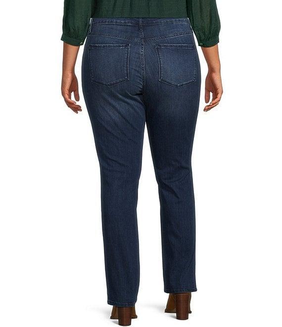 Code Bleu Plus Size Chelsea Straight Leg Stretch Denim Jeans Product Image