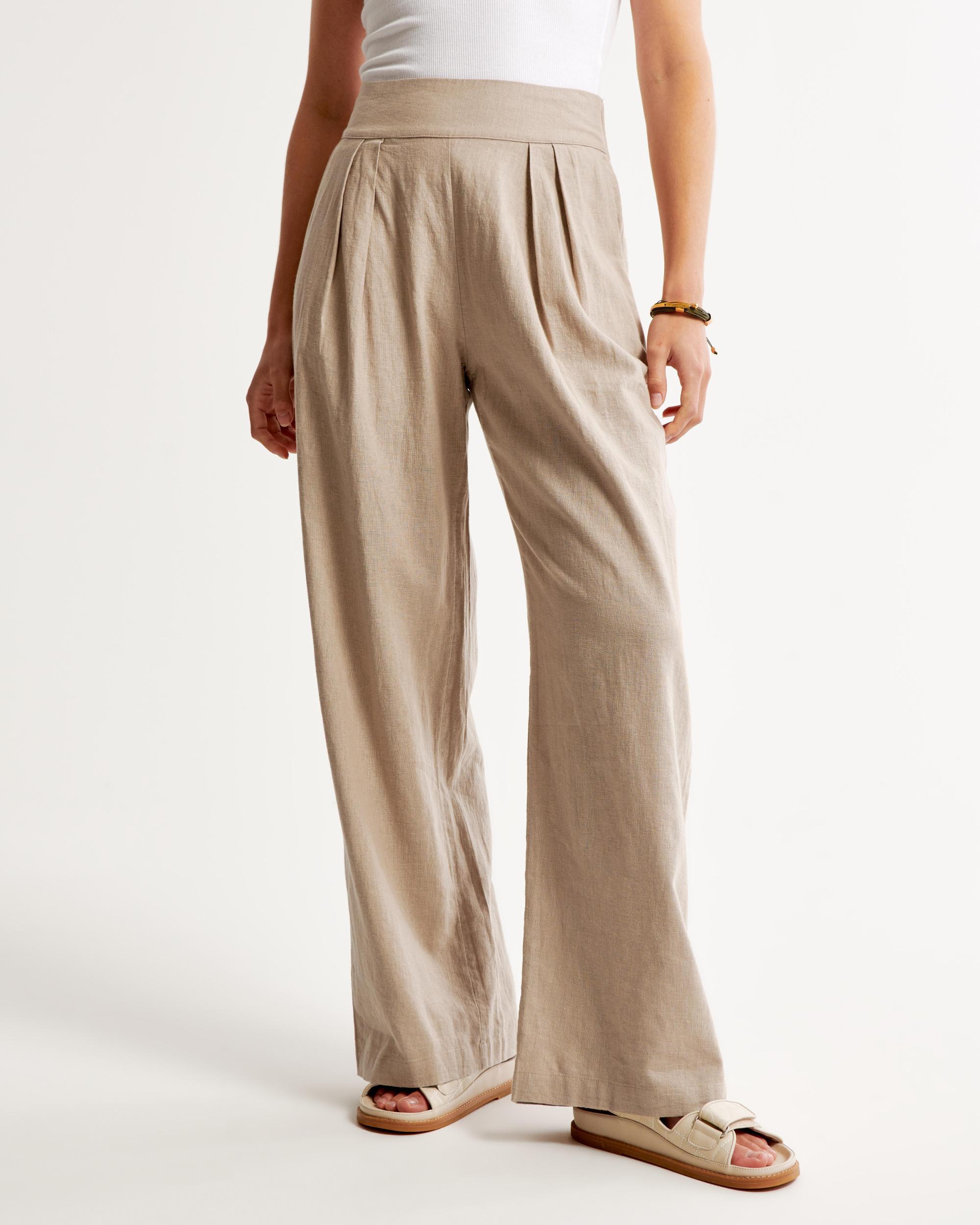 Linen-Blend Ultra Wide-Leg Pant Product Image