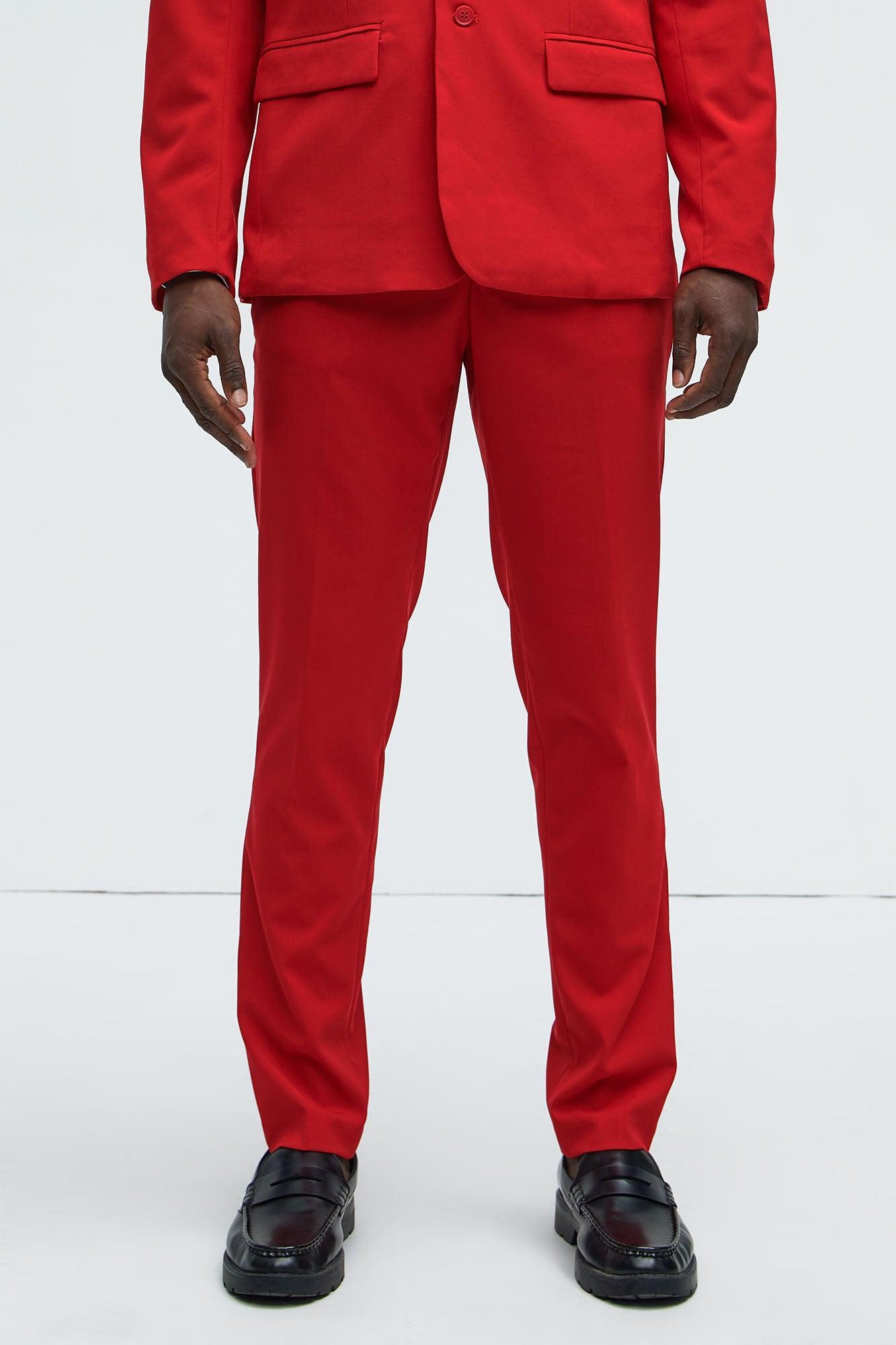 The Modern Stretch Slim Trouser - Red Product Image