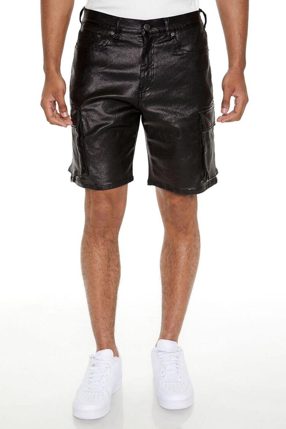 Coated Stretch-Denim Shorts | Forever 21 Product Image