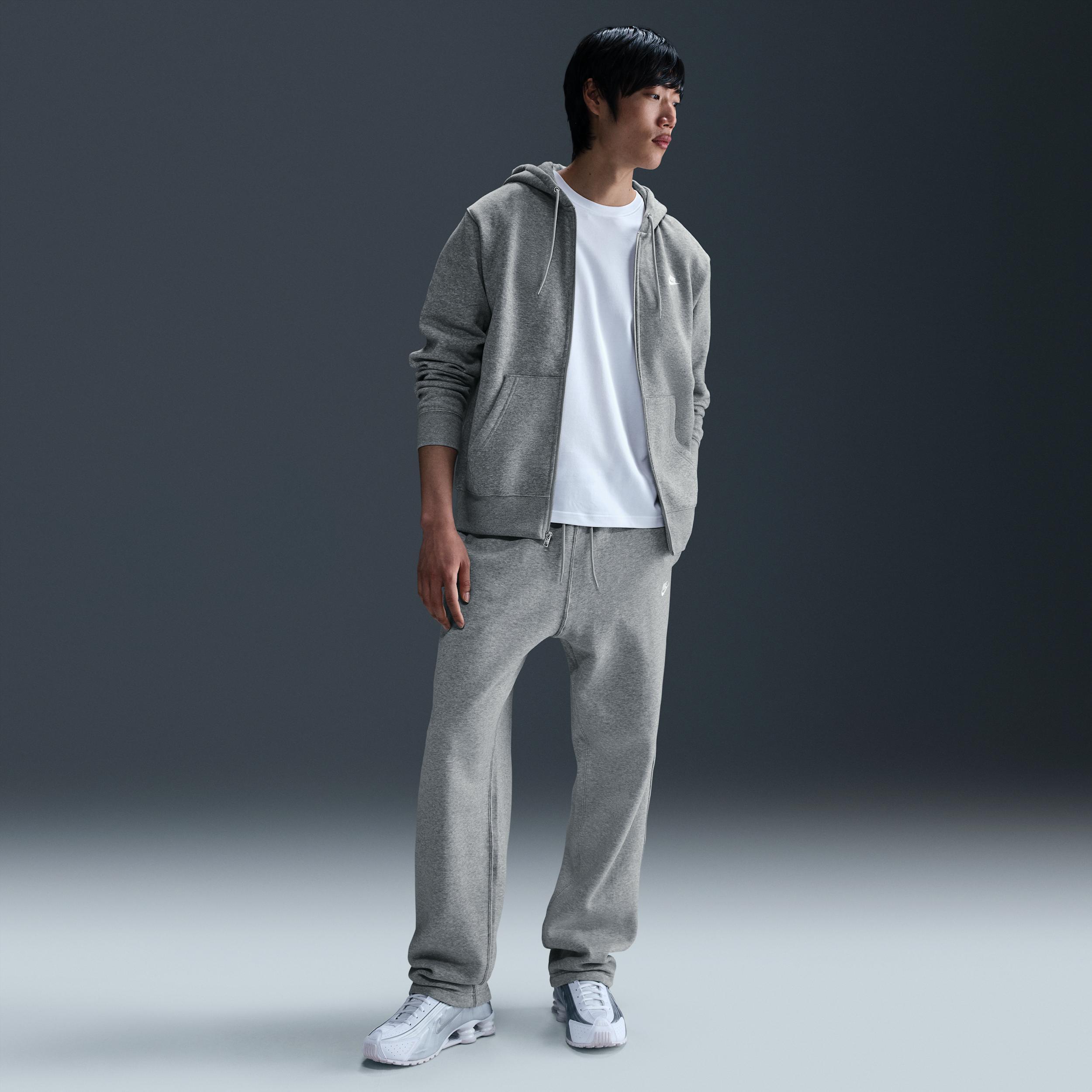 Men's Nike Open-Hem Fleece Pants, Size: XS, Dark Grey Grey Product Image