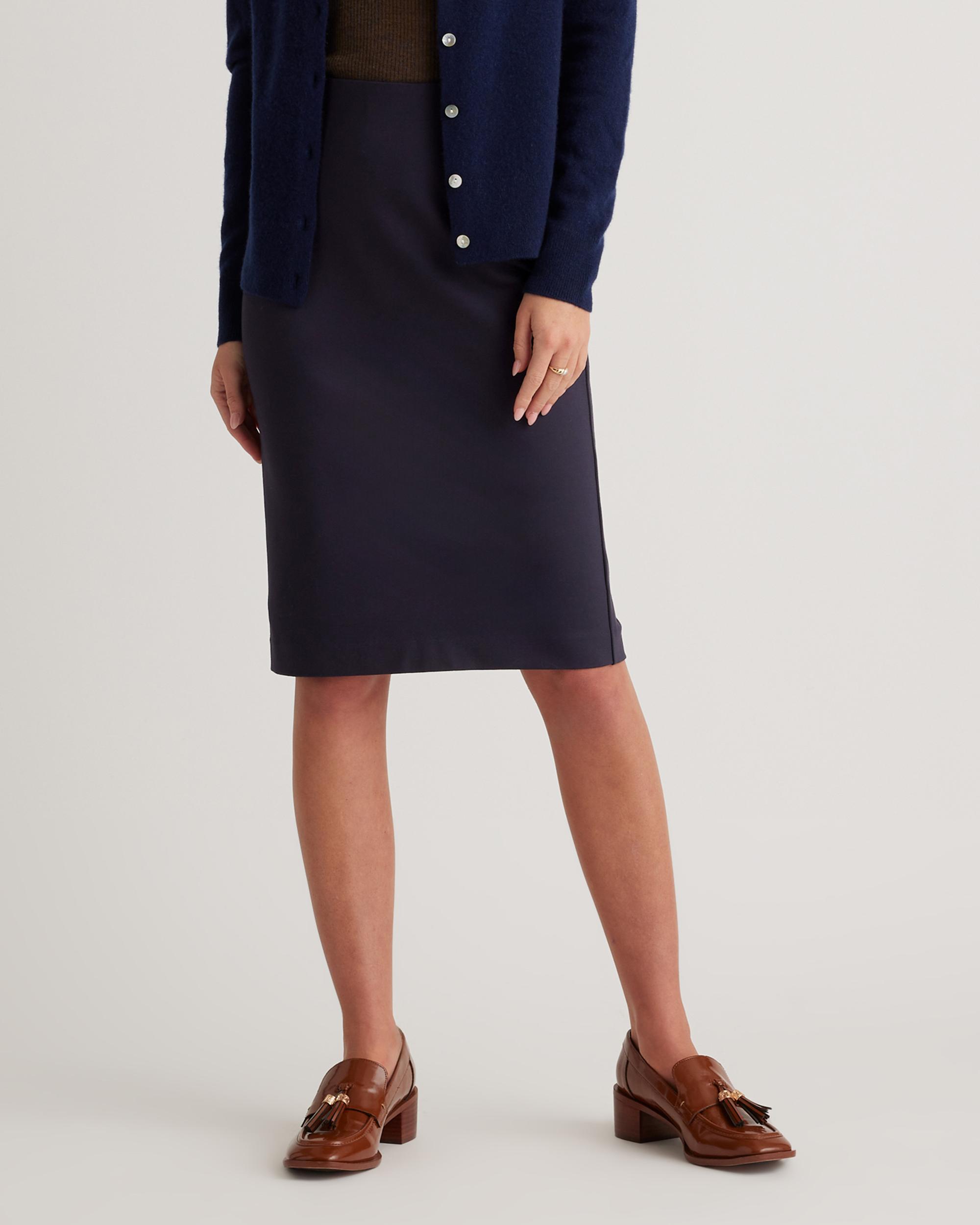 Quince | Women's Ultra-Stretch Ponte Pencil Skirt Rayon Product Image