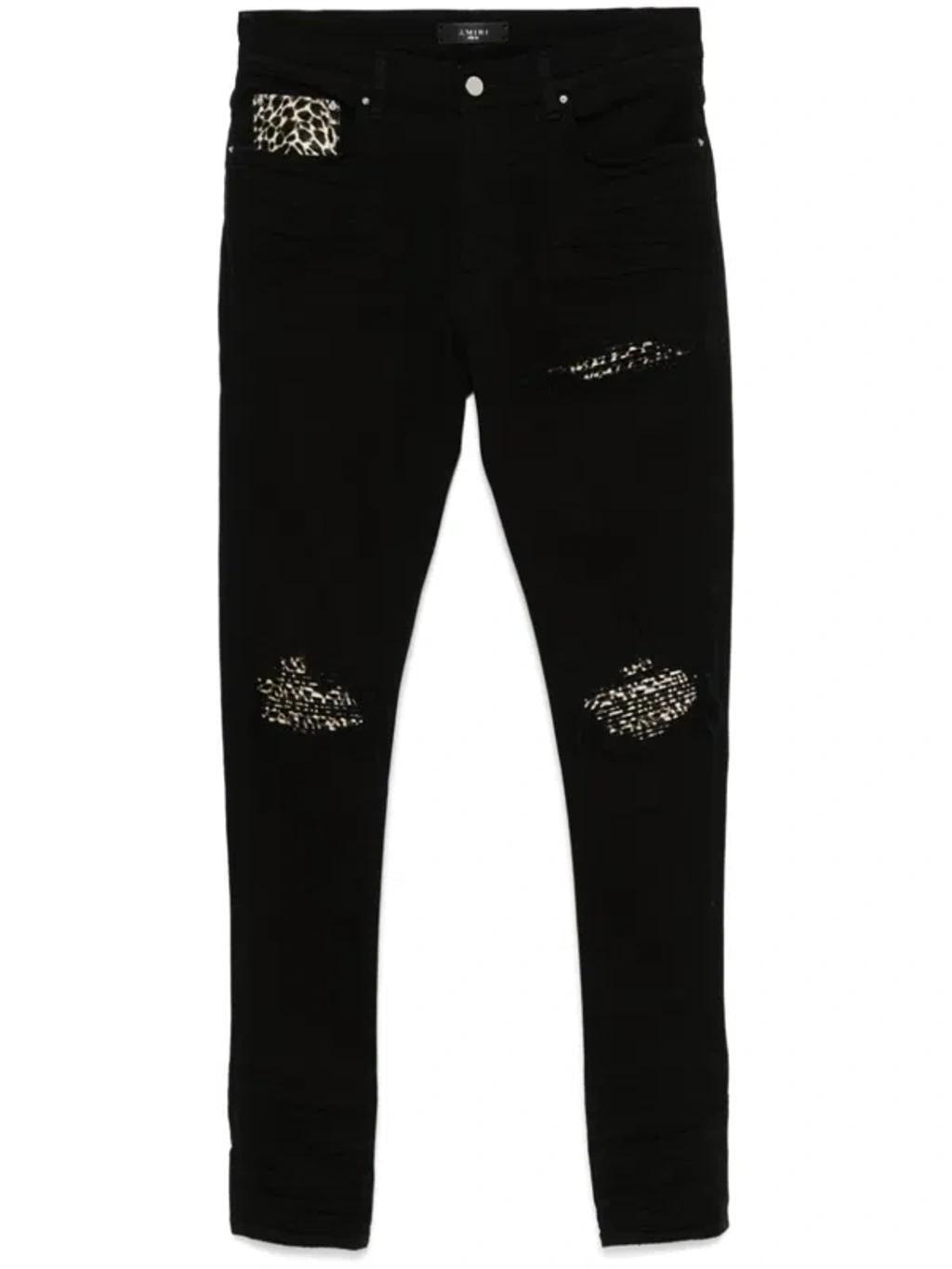 leopard-detail jeans Product Image