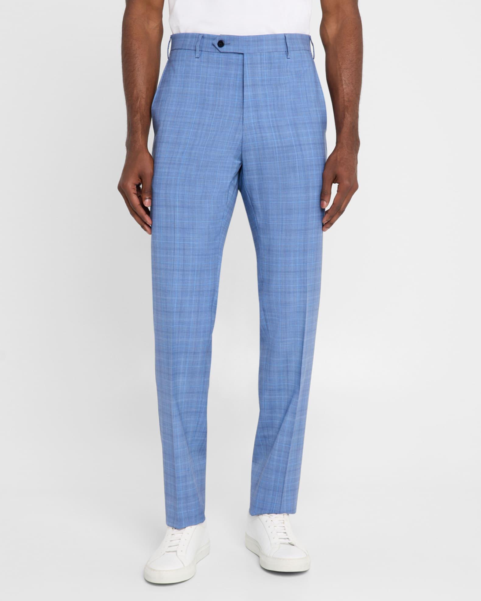 Men's Parker Wool Plaid Flat-Front Pants Product Image