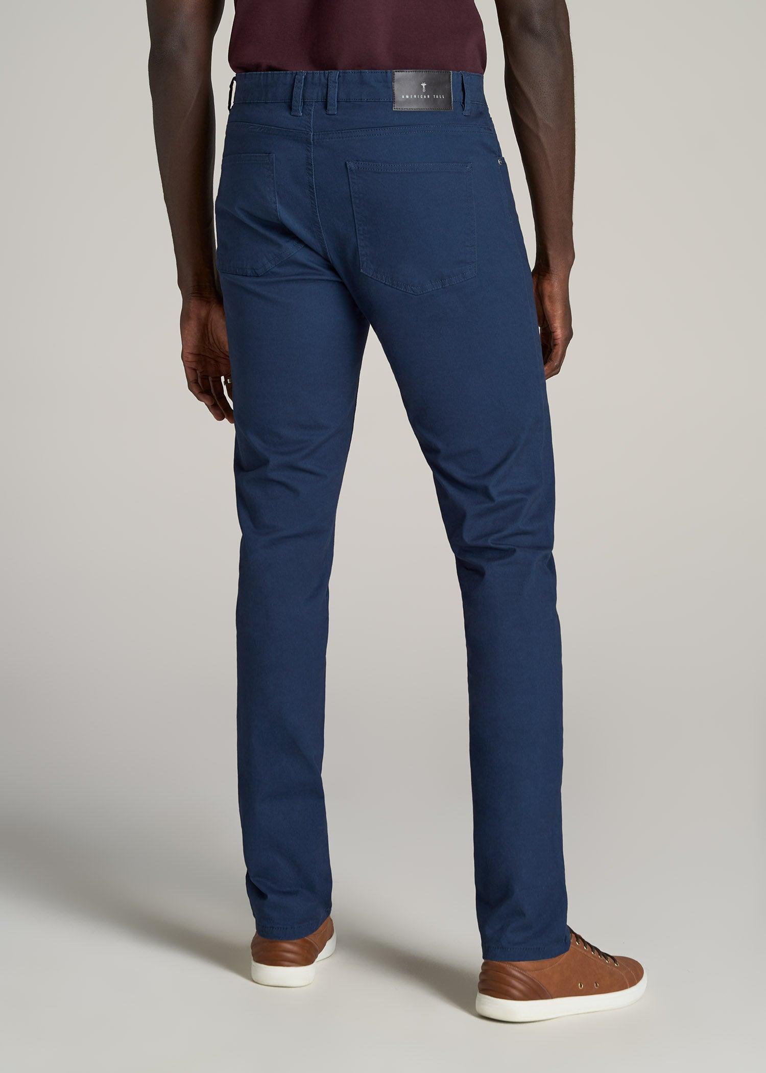 Dylan SLIM FIT Five-Pocket Pants For Tall Men in Marine Navy Product Image