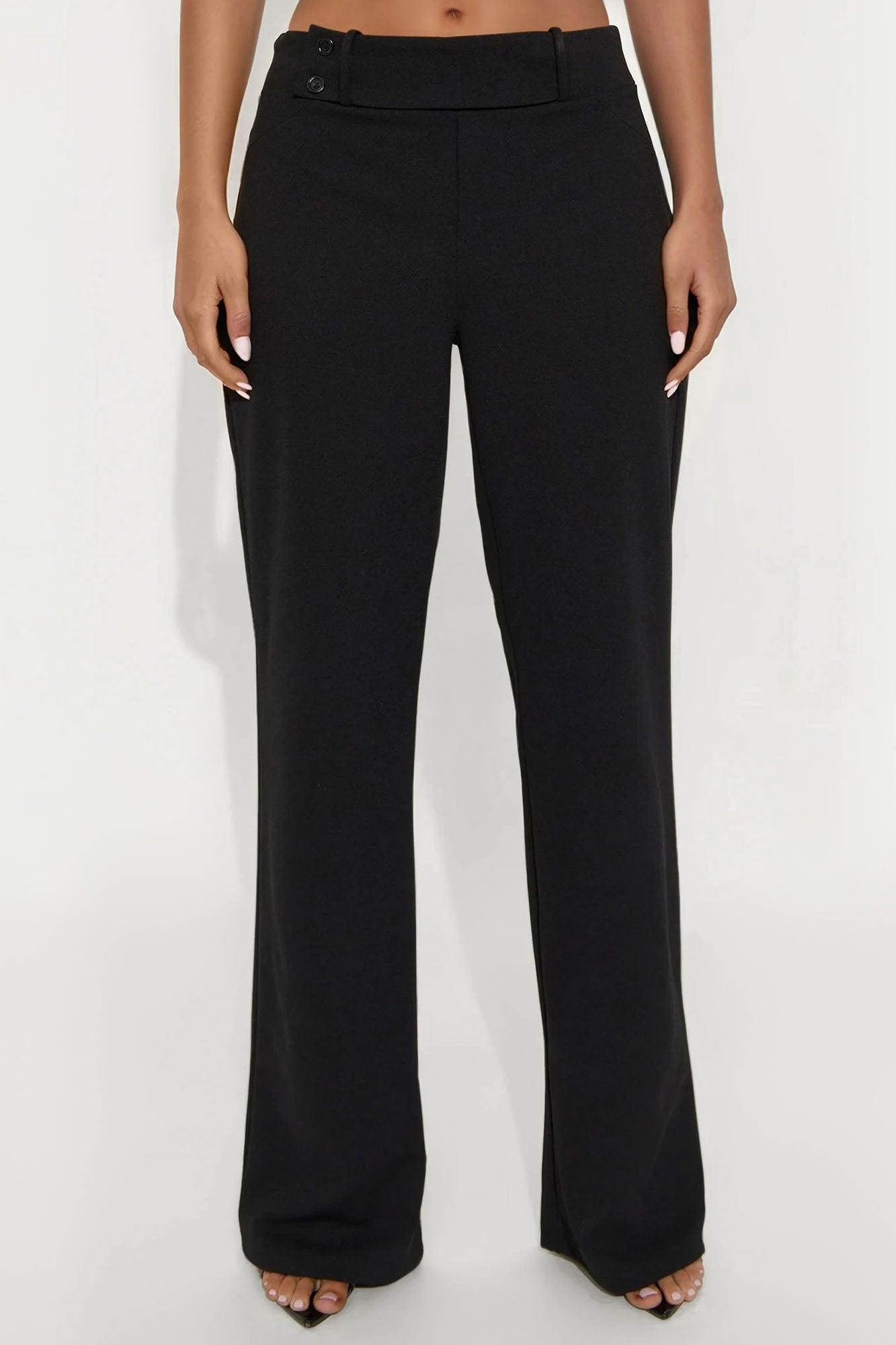 Office Tea Straight Leg Trouser Pant - Black Product Image