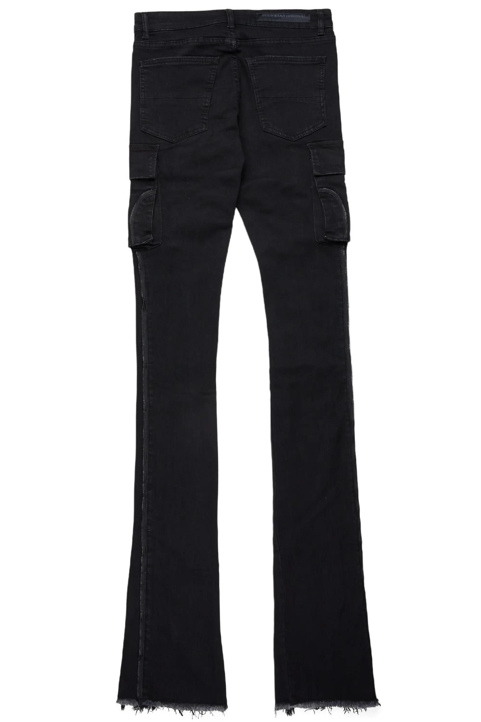 Hutch Black Super Stacked Flare Jean Male Product Image