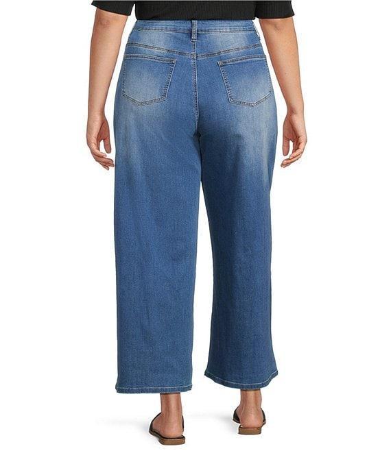 Sugarlips Plus Size High Waisted Wide Leg Jeans Product Image