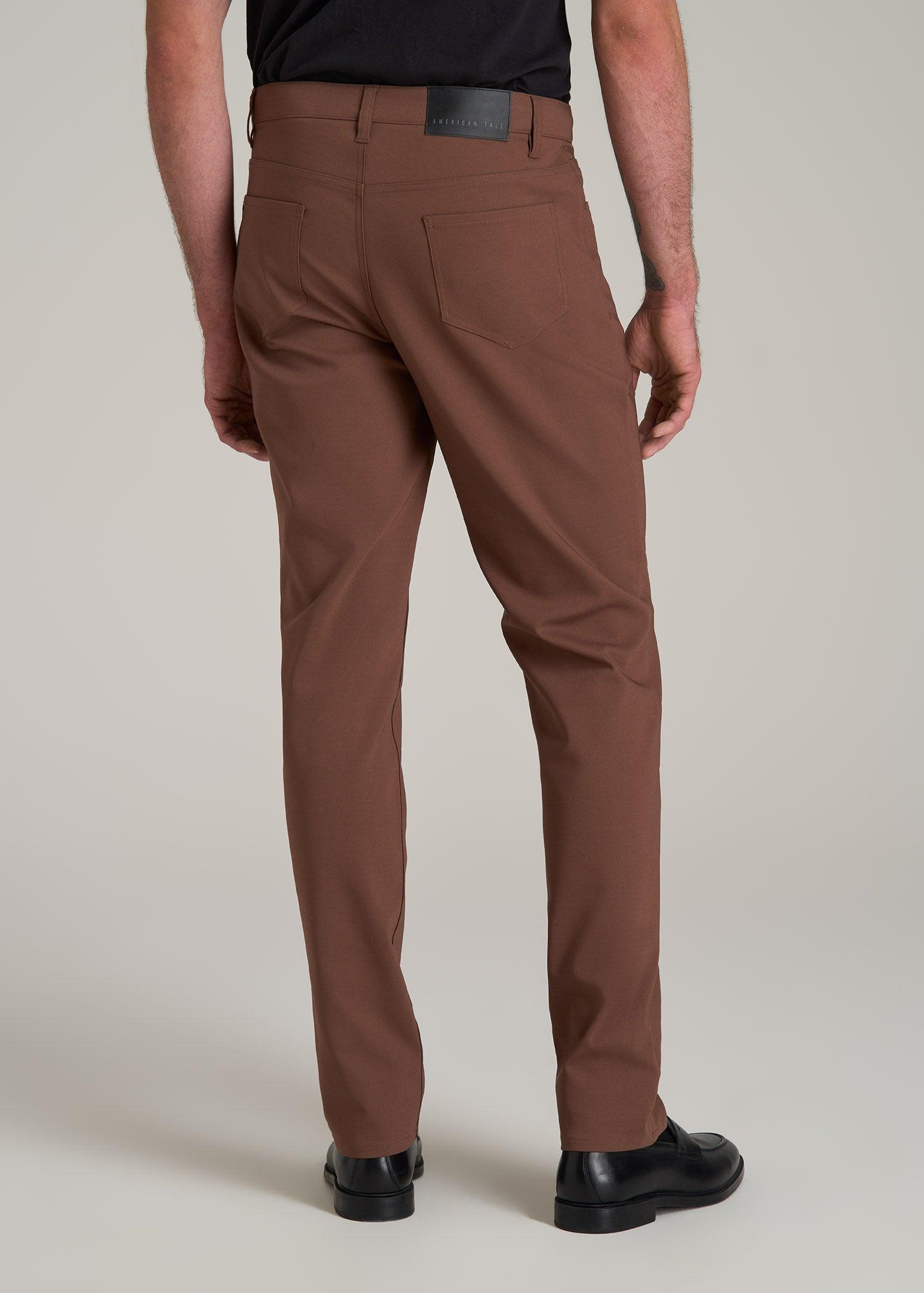 365 Stretch 5-Pocket TAPERED Pants for Tall Men in Otter Brown Product Image