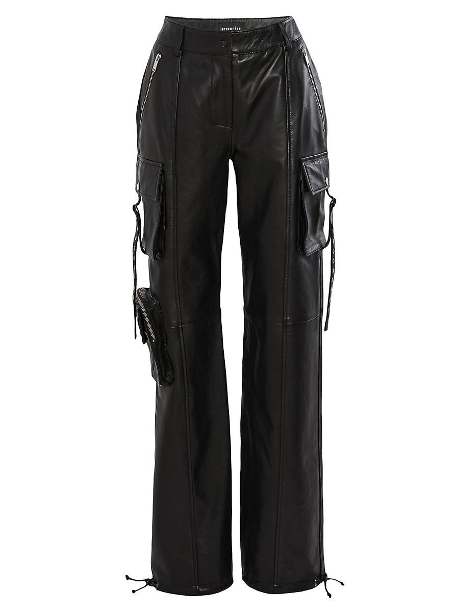 Womens Honey Leather Pants Product Image