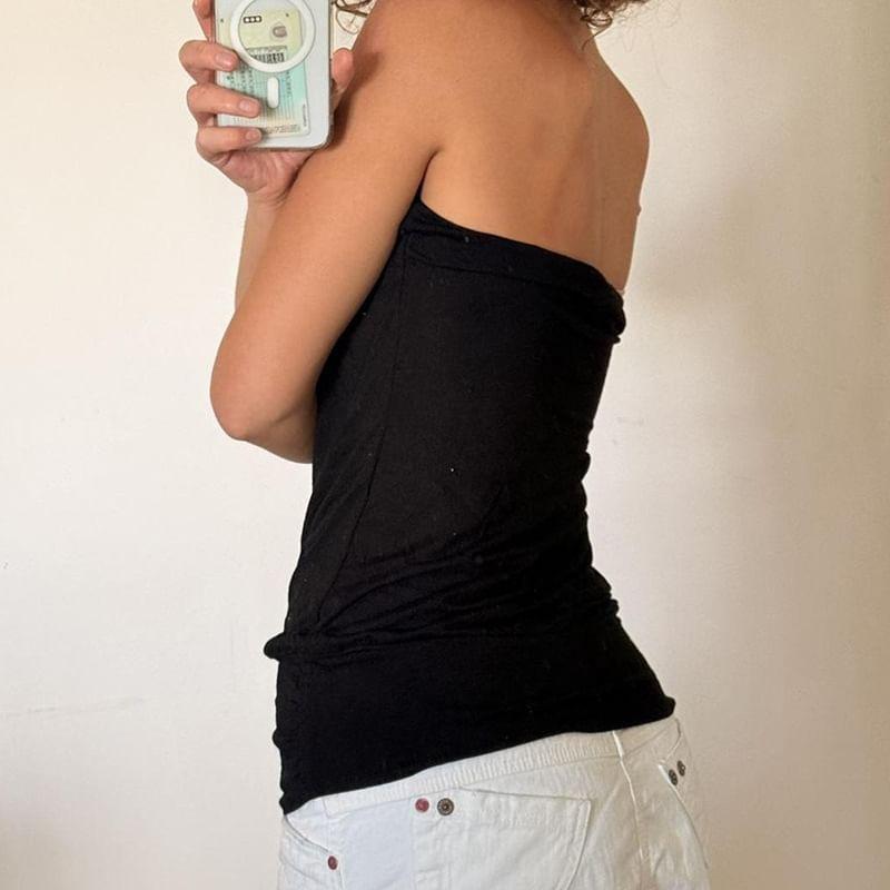 Halter-Neck Sequin Open Back Slim Fit Crop Tank Top Product Image