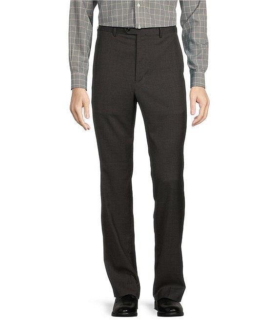 Roundtree & Yorke TravelSmart Luxury Gabardine Ultimate Comfort Classic Fit Non-Iron Flat Front Dress Pants Product Image