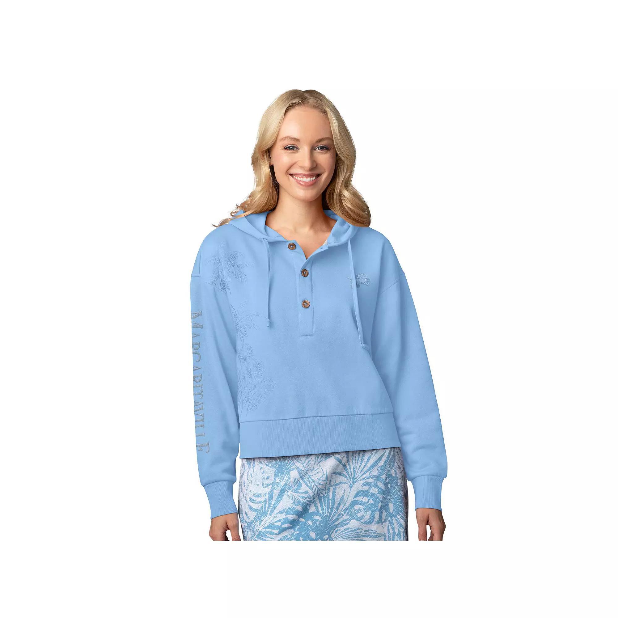 Women's Margaritaville Blue Chicago Bears Island Dream Solid Pullover Hoodie, Size: XL Product Image