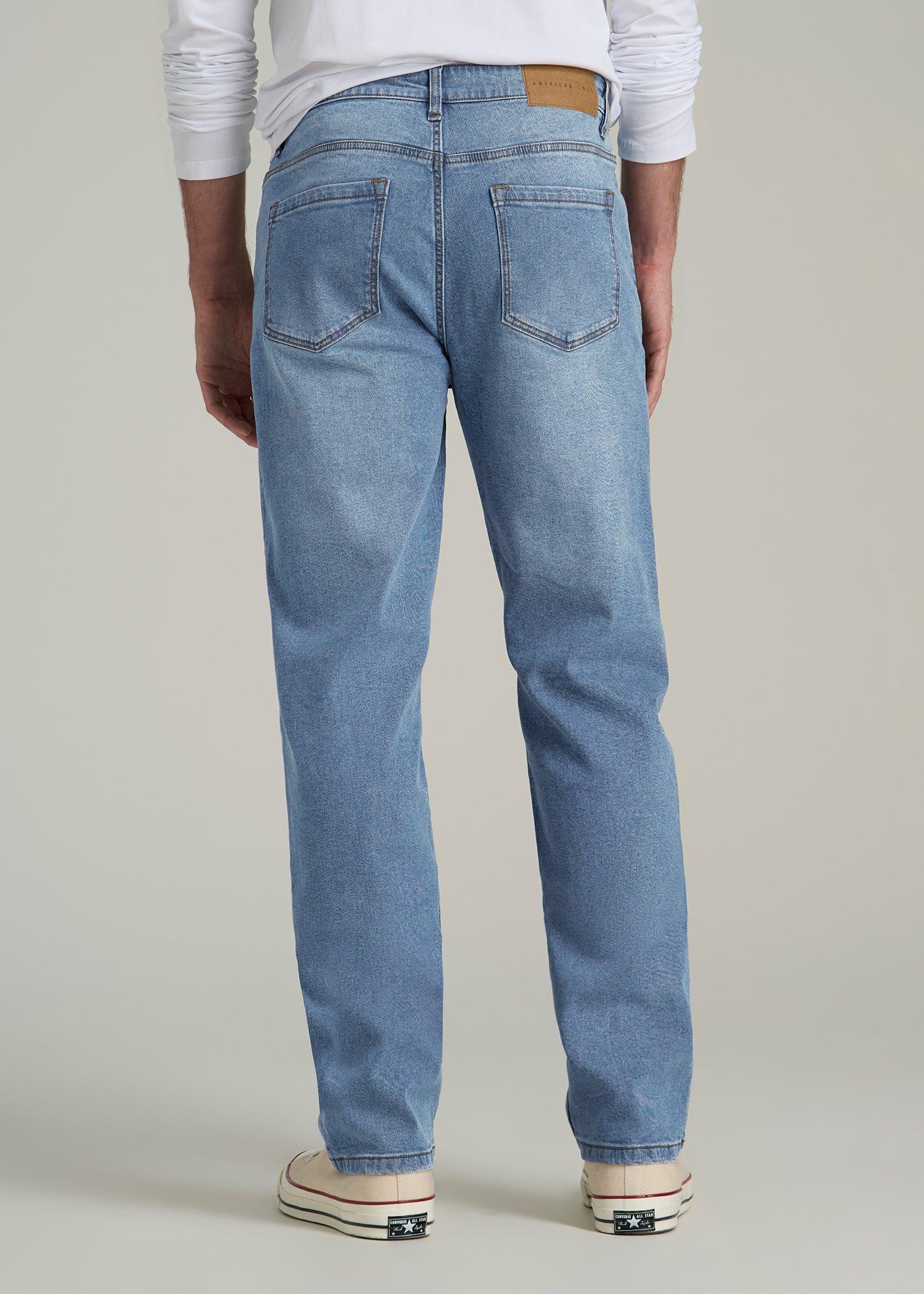 A.T. Basics Men's J1 Straight Fit Jeans for Tall Men in Tufts Blue Product Image