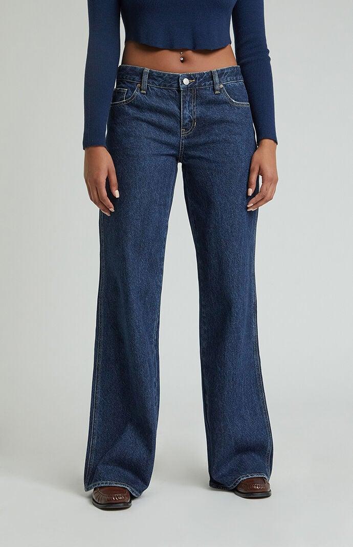 Women's Casey Dark Indigo Low Rise Baggy Jeans Product Image