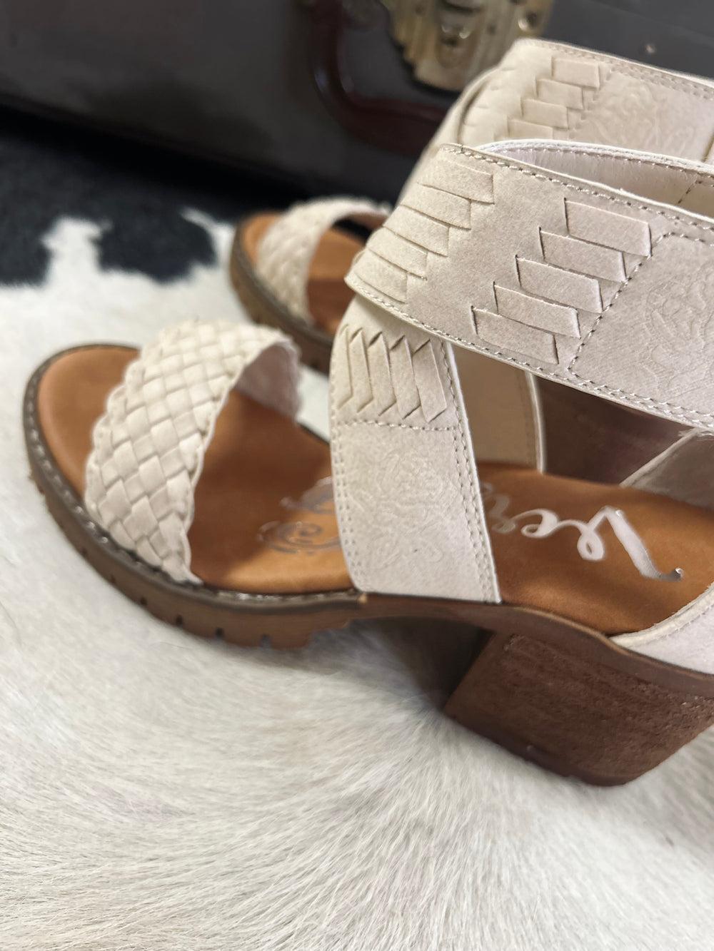 Cream Vana Braided Heels Product Image