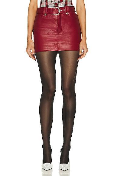 Alessandra Rich Croco Print Leather Mini Skirt Product Image