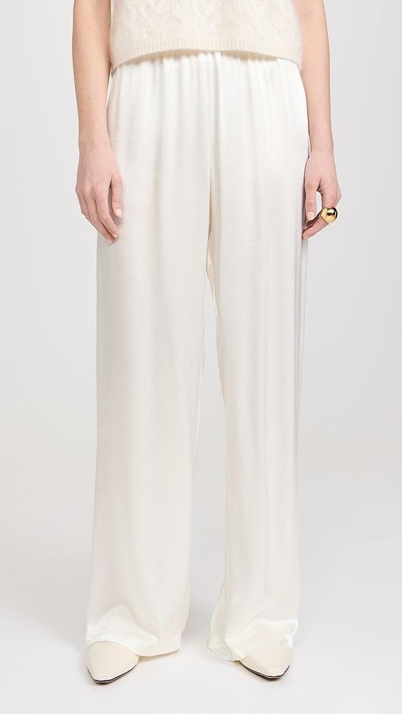 Enza Costa Satin Wide Leg Pants | Shopbop Product Image