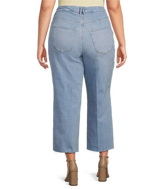 Good American Plus Good Waist Palazzo Light Compression High Rise Crop Jeans Product Image