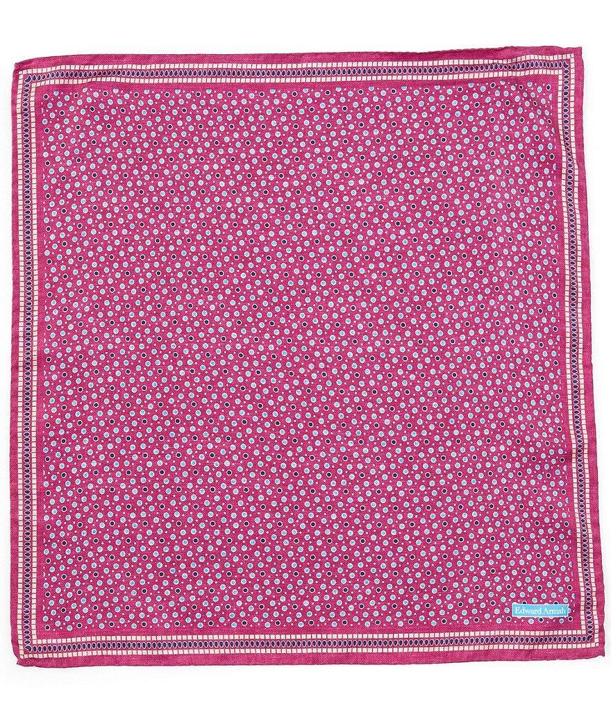 Edward Armah Dotted Reversible Silk Pocket Square Product Image