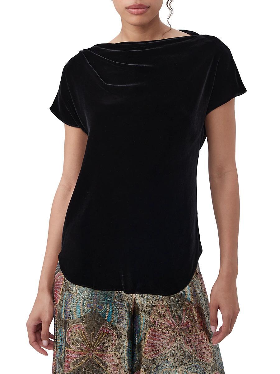 Womens Sintha Velvet Asymmetrical Top Product Image