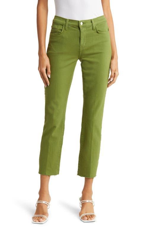 LAgence Sada High Rise Cropped Straight Jeans in Blanc Product Image