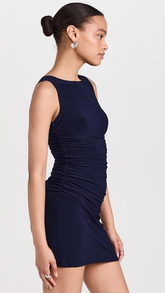 Norma Kamali Sleeveless Shirred Waist Mini Dress | Shopbop Product Image
